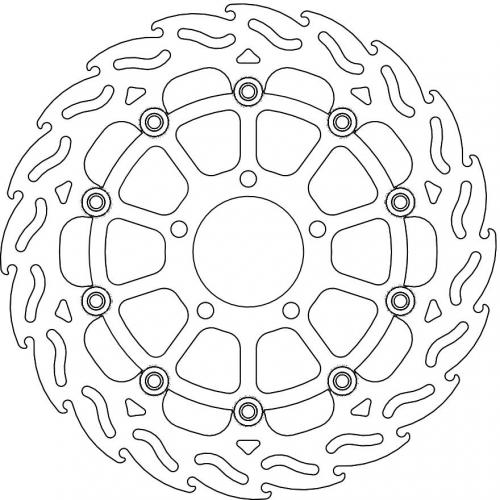 MOTO MASTER 112037, FLAME FLOATING ALU DISC 310
