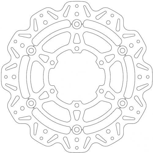 EBC BRAKE DISC VR3107BLK VEE FLOATING DISC BLACK CENTRE