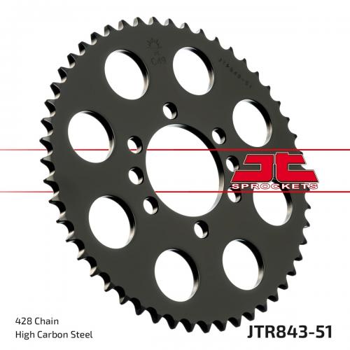 JT SPROCKETS REAR STEEL 51T, 428 JTR084351