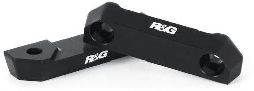 R&G REAR FOOTREST PLATE, BLACK 41211107