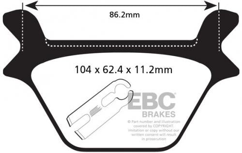 EBC EPFA200HH EBC EXTREME PRO HH DISC PADS