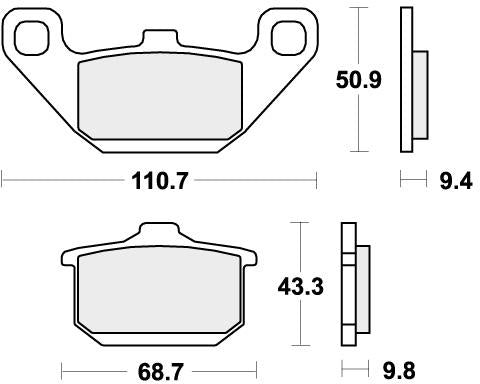 SBS 557LS BRAKE PADS SINTER