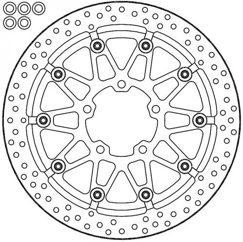 MOTO MASTER 116118, T-FLOATER RACING HALO DISC