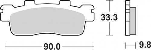 SBS 204MS BRAKE PADS SINTER