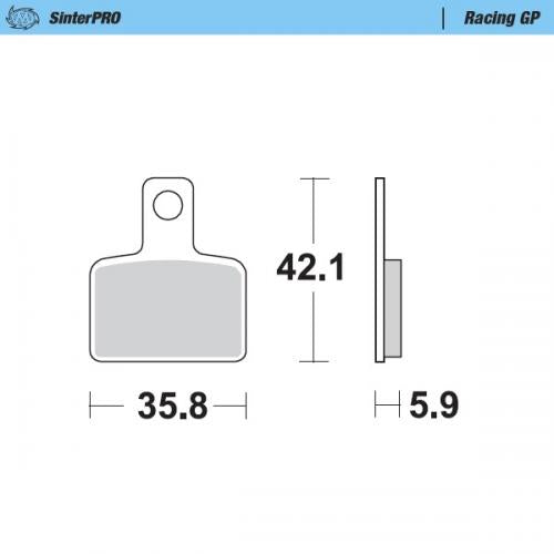 MOTO MASTER 099412, BRAKE PAD SINTER RACING GP