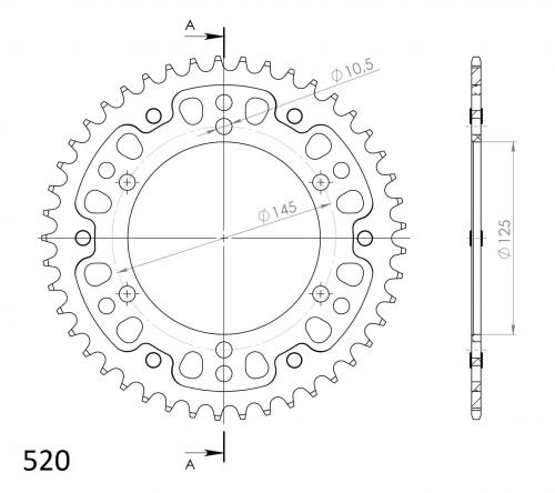 SUPERSPROX SUPERSPROX REAR STEALTH 45T, BLUE, 520 SU685545D