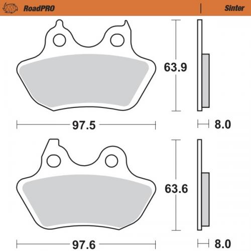MOTO MASTER 412002, BRAKE PADS SINTER