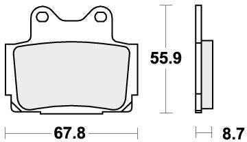 SBS 570HF BRAKE PADS ORGANIC