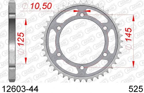 AFAM REAR STEEL 44T, 525 AF21260344
