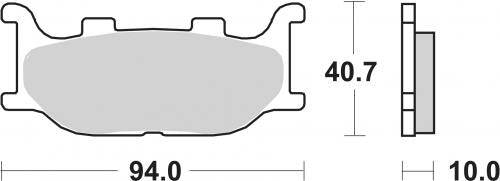 SBS 128MS BRAKE PADS SINTER