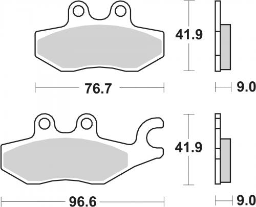 SBS 187HF BRAKE PADS ORGANIC