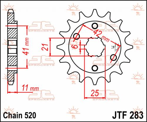 JT SPROCKETS 283-14 FRONT SPROCKET