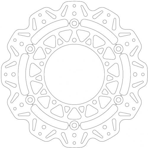 EBC BRAKE DISC VR2124BLK EBC FLOATING DISC BLACK HUB