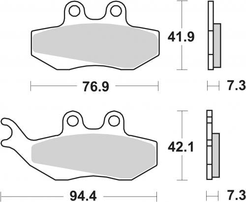 SBS 120HF BRAKE PADS ORGANIC