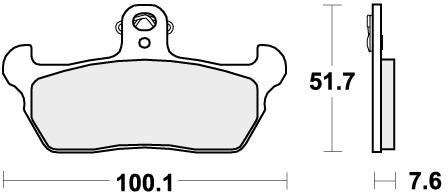 SBS 641HF BRAKE PADS ORGANIC