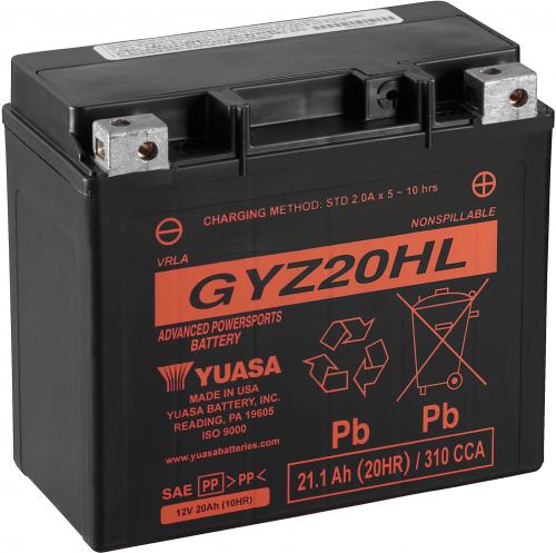 YUASA GYZ20HL YUASA MOTORCYCLE BATTERY