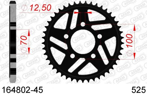 AFAM REAR STEEL 45T, 525 AF216480245