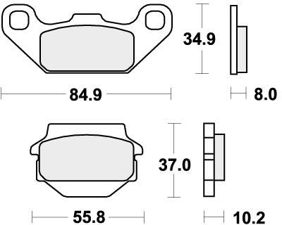 SBS 591SI BRAKE PADS SINTER