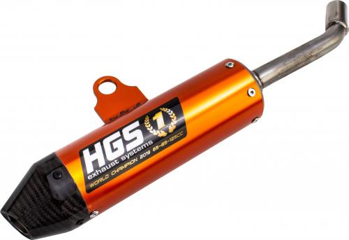 HGS SILENCER ALU ORANGE CARB. END CAP HGKT2007122