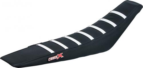 CROSS X SEAT COVER, BLACK/BLACK/WHITE (STRIPES) M6213BBW