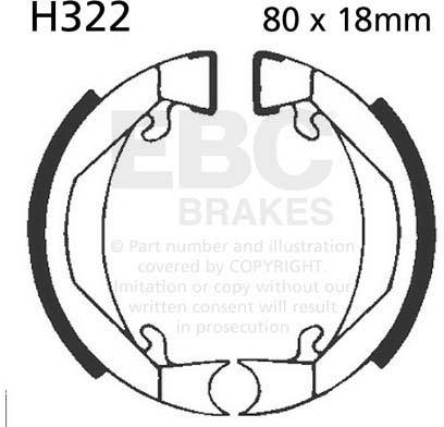 EBC H322 EBC BRAKE SHOES