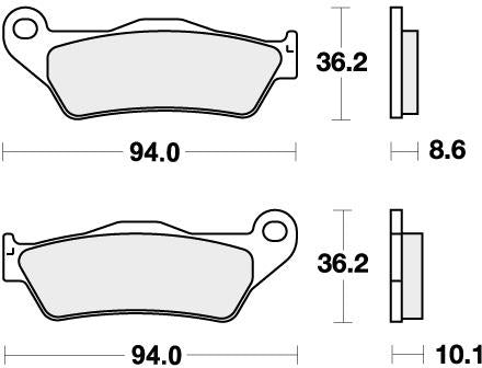 SBS 742RQ BRAKE PADS ORGANIC RACING