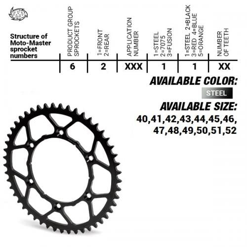 MOTO MASTER REAR STEEL ULTRALIGHT 46T, 520 37620051146