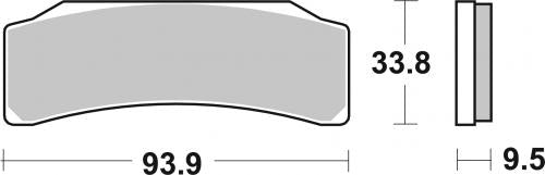 SBS 889DS-2 BRAKE PADS SINTER RACING