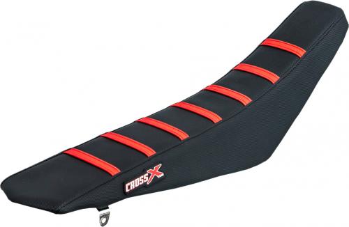 CROSS X SEAT COVER, BLACK/BLACK/RED (STRIPES) M1103BBR