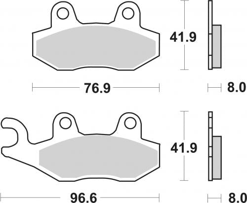 SBS 197HF BRAKE PADS ORGANIC
