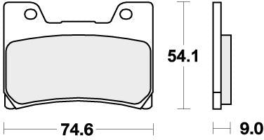 SBS 645HF BRAKE PADS ORGANIC