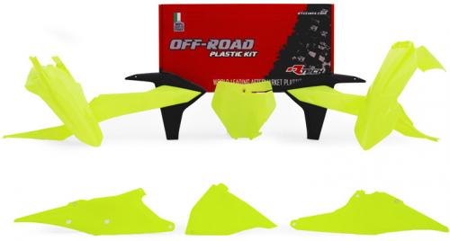 RTECH PLASTICS KIT 6 PCS W/AIRBOX KTM NEON YELLOW 563230730