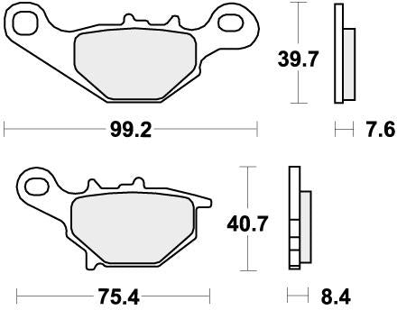 SBS 702SI BRAKE PADS SINTER