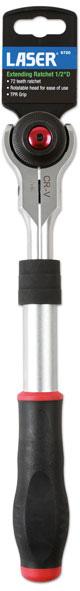 LASER TOOLS EXTENDING SWIVEL HEAD RATCHET 1/2"D