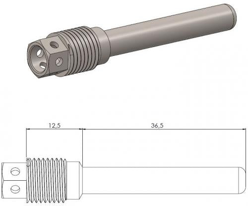 MOTO MASTER 213123, BRAKE PAD PIN RACE-DRILLED