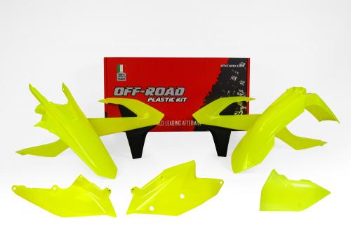 RTECH PLASTICS KIT 5 PC W/AIRBOX KTM NEON YELLOW