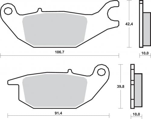 SBS 225HF BRAKE PADS ORGANIC