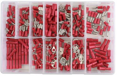 LASER TOOLS ASSORTED RED TERMINALS BOX 260PC