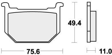 SBS 533HF BRAKE PADS ORGANIC