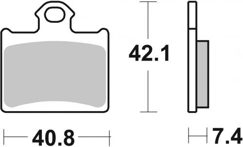 SBS 872RQ BRAKE PADS ORGANIC RACING