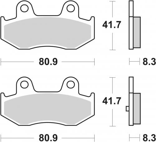 SBS 174HF BRAKE PADS ORGANIC