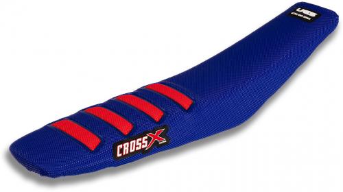 CROSS X SEAT COVER, BLUE-RED(UGS - COLOR WAVE)