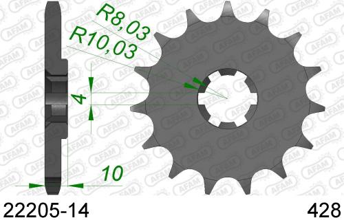 AFAM FRONT 14T, 428 AF12220514