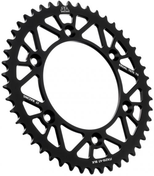 JT SPROCKETS REAR RACELITE ALU 47T BLACK, 520 JTA021047Z