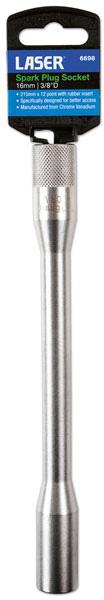 LASER TOOLS LONG SPARK PLUG SOCKET 3/8"D 16MM