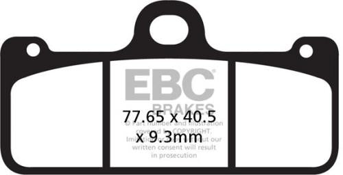 EBC EPFA218/2HH EBC EXTREME PRO HH DISC PADS