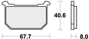 SBS 539DCC BRAKE PADS ORGANIC RACING