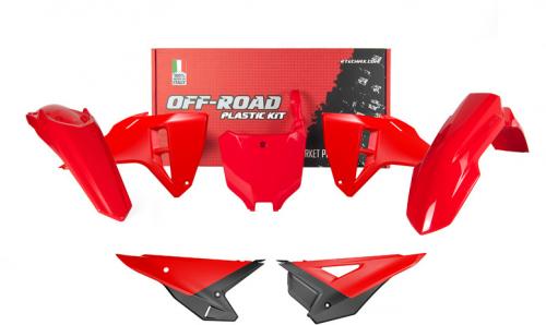 RTECH FULL PLASTIC KIT 5 PCS CRF RED BLACK