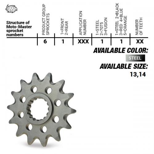 MOTO MASTER FRONT STEEL 14T, 520 37610311114