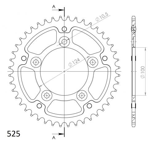 SUPERSPROX SUPERSPROX REAR STEALTH 44T, BLUE, 525 SU674444D